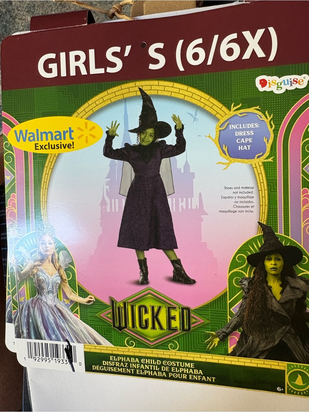 Disguise Wicked Elphaba Girls' Costume in Green & Black